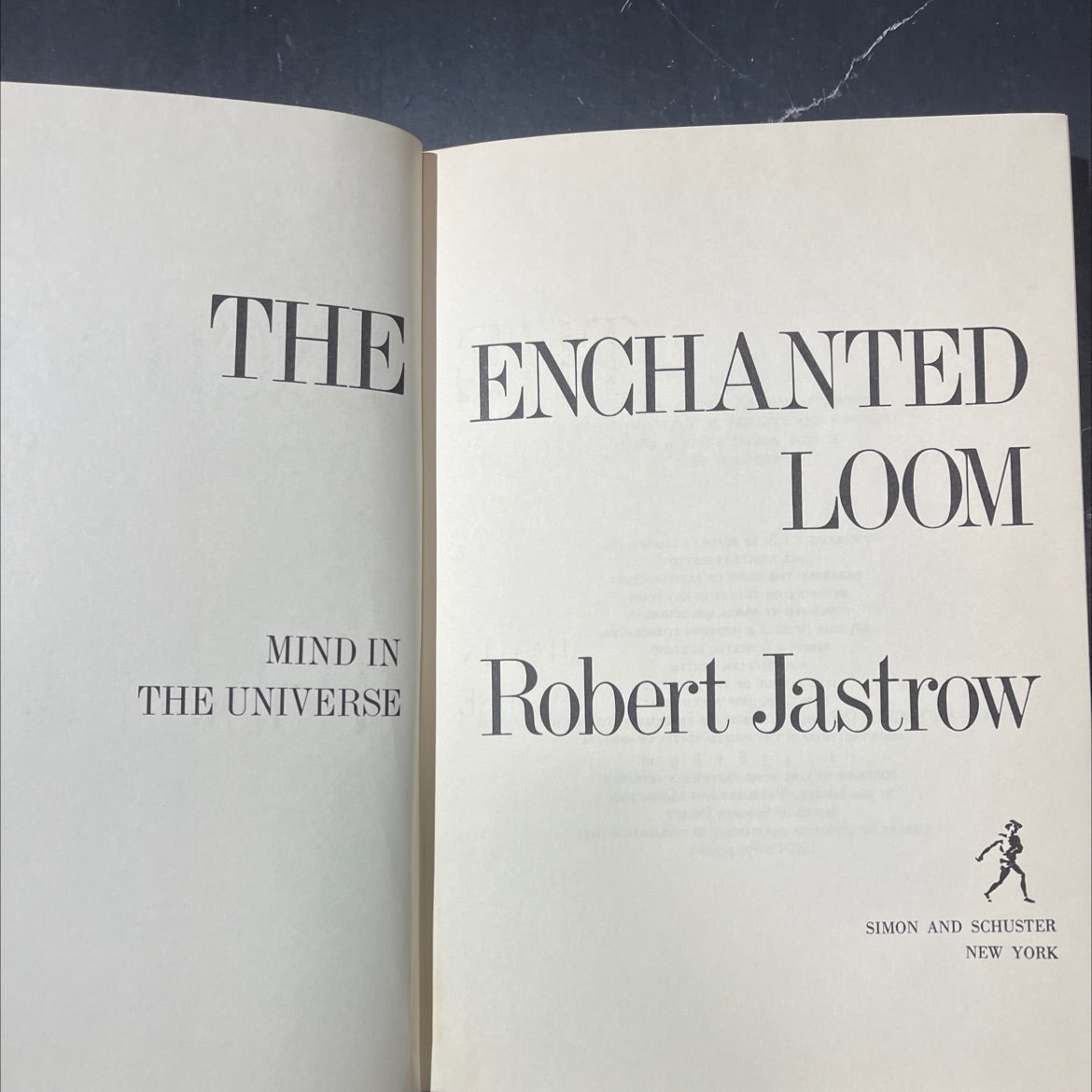 the enchanted loom mind in the universe book, by Robert Jastrow, 1981 Hardcover image 2