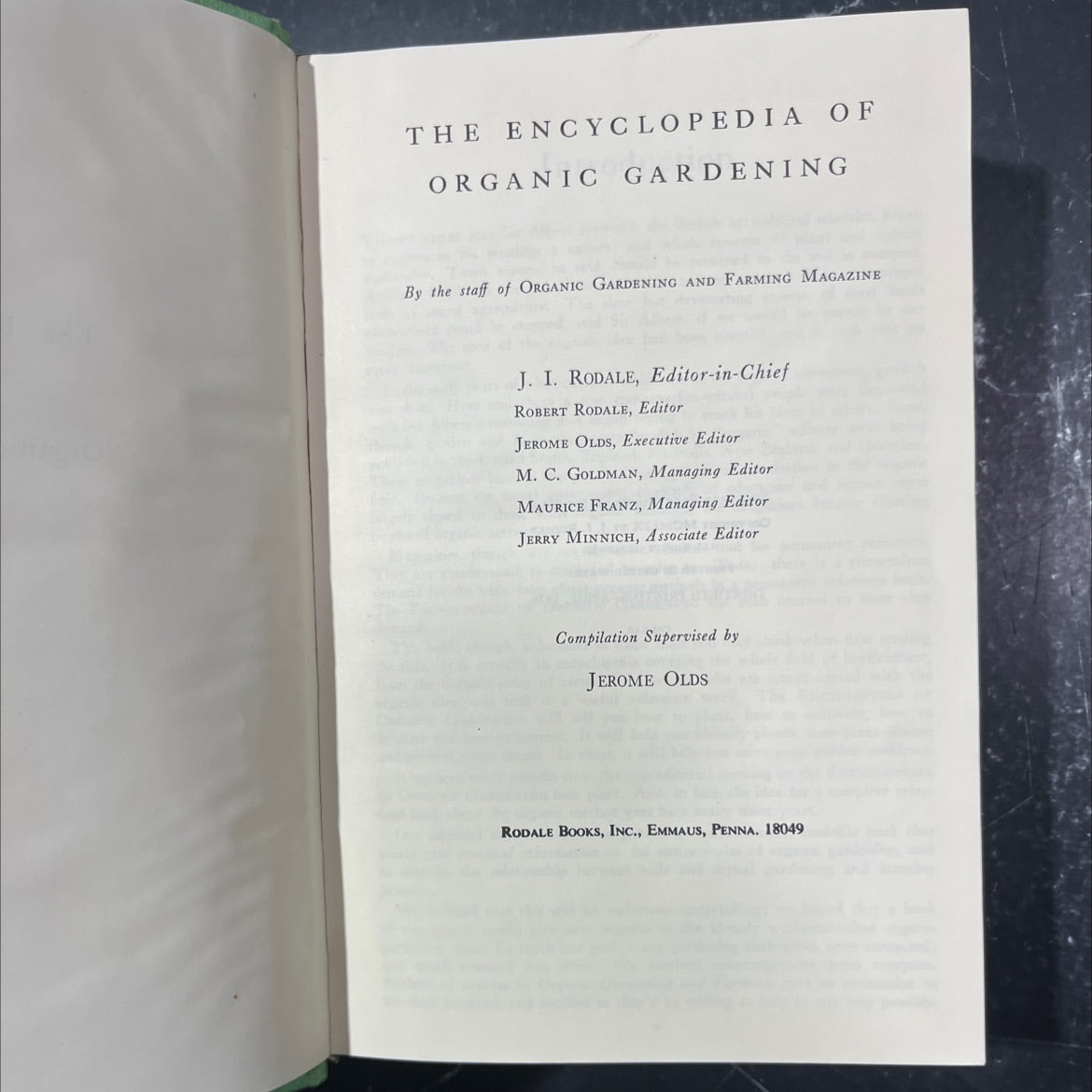 the encyclopedia of organic gardening book, by staff of organic gardening and farming magazine, 1976 Hardcover image 2