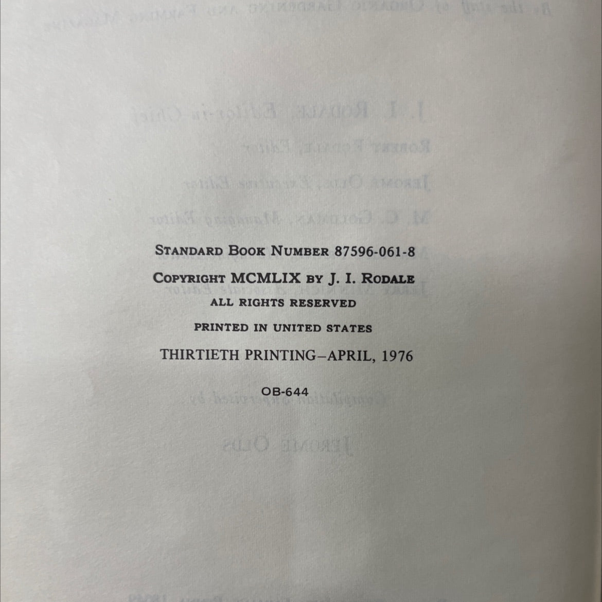 the encyclopedia of organic gardening book, by staff of organic gardening and farming magazine, 1976 Hardcover image 3