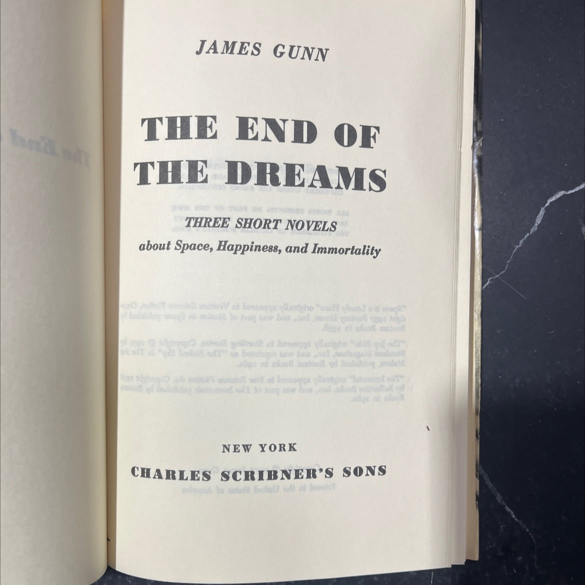 the end of the dreams book, by james gunn, 2002 Hardcover image 2