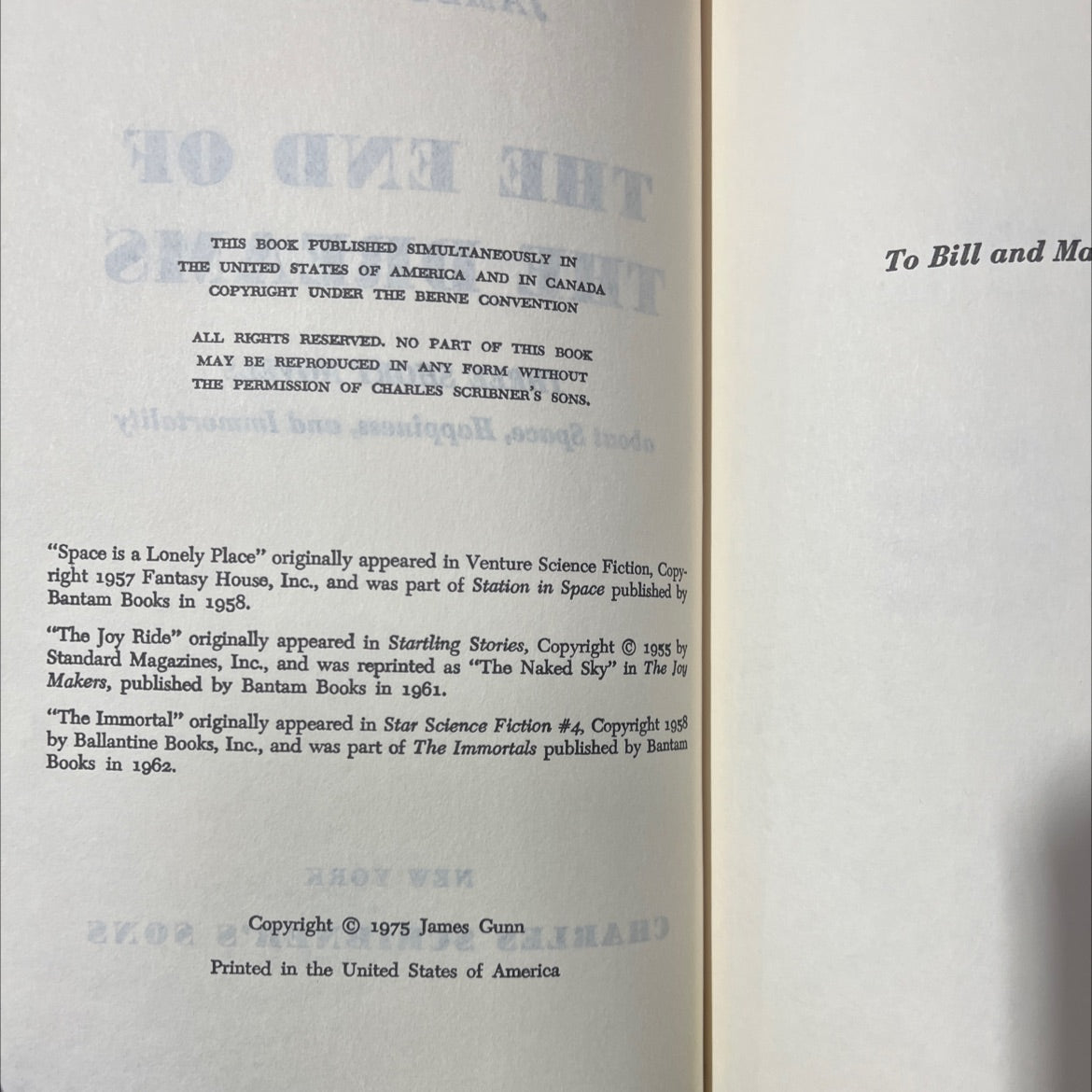 the end of the dreams book, by james gunn, 2002 Hardcover image 3