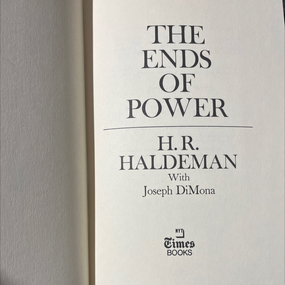 the ends of power book, by H.R. Haldeman, 1978 Hardcover image 2