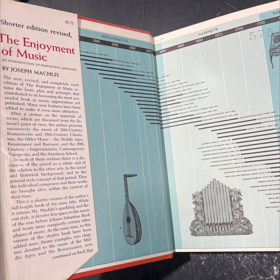 the enjoyment of music an introduction to perceptive listening book, by joseph machlis, 1963 Hardcover image 4