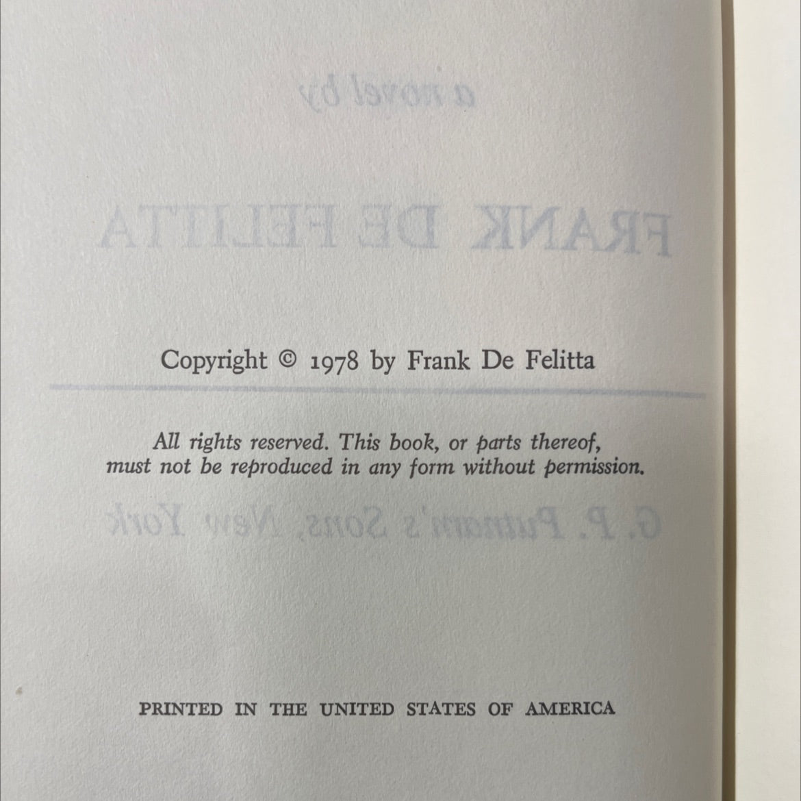 the entity book, by frank de felitta, 1978 Hardcover image 3