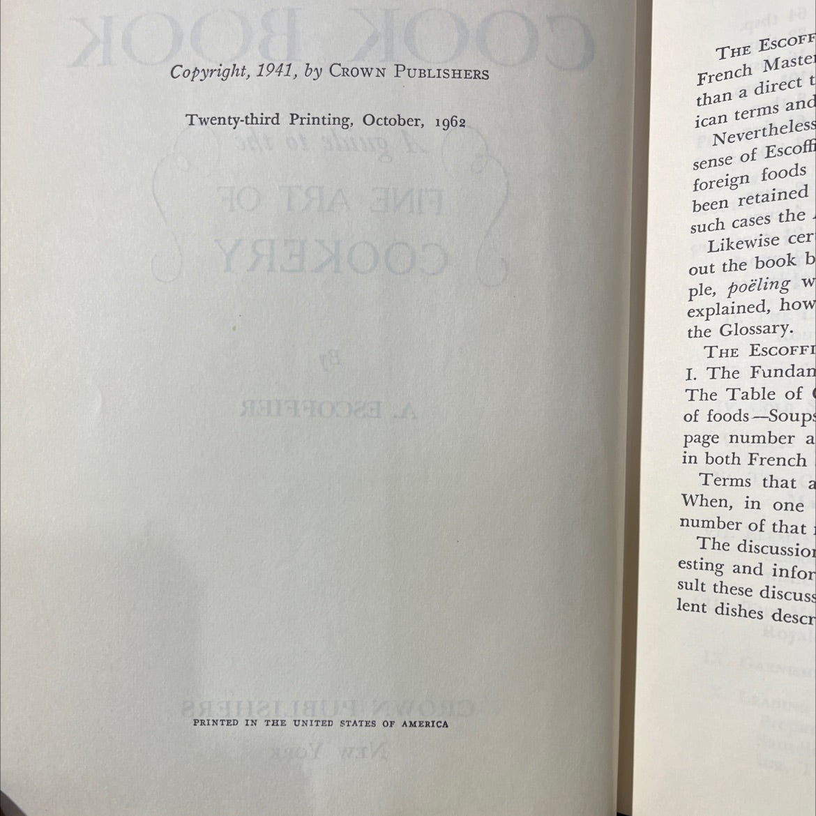 the escoffier publisher cook book a guide to the fine art of cookery book, by a. escoffier, 1962 Hardcover image 3