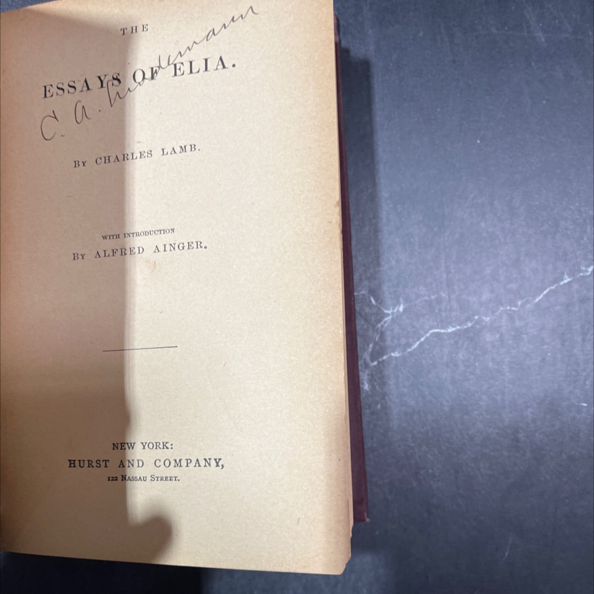 the essays of elia book, by charles lamb, 1818 Hardcover image 2