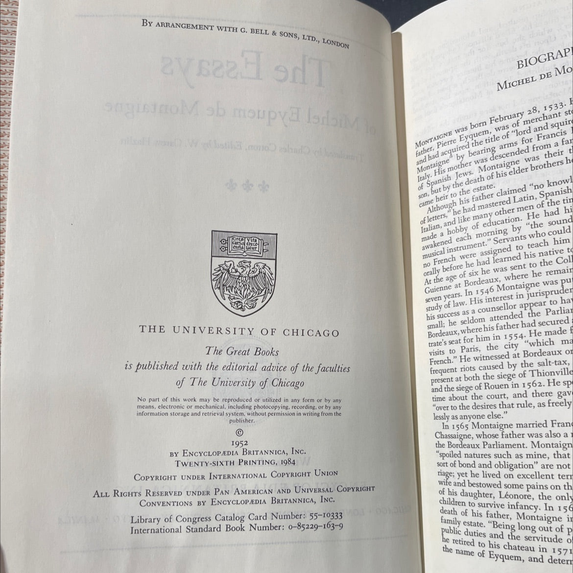 the essays of michel eyquem de montaigne book, by michel de montaigne, 1984 Hardcover image 3