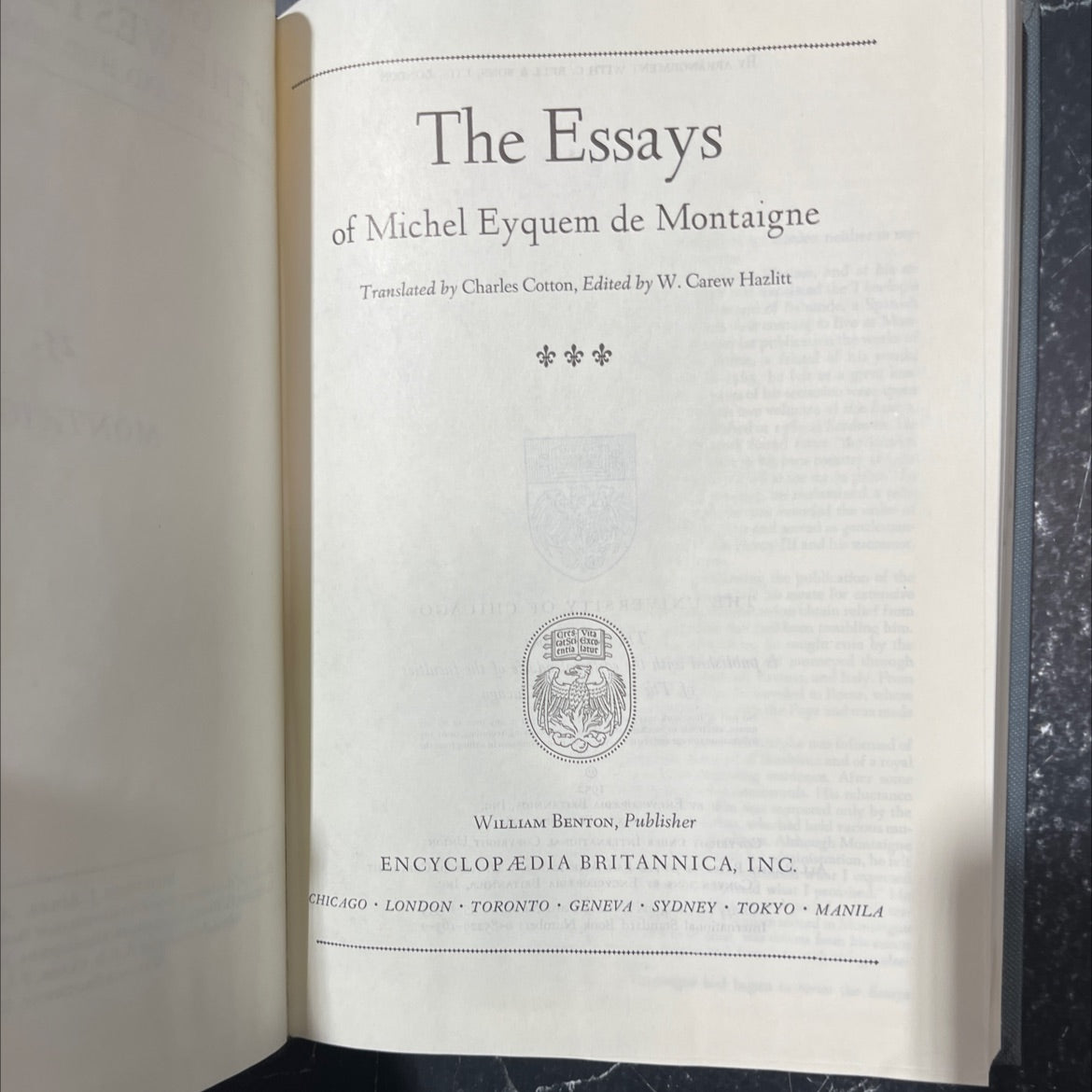 the essays of michel eyquem de montaigne book, by michel de montaigne, 1984 Hardcover image 2