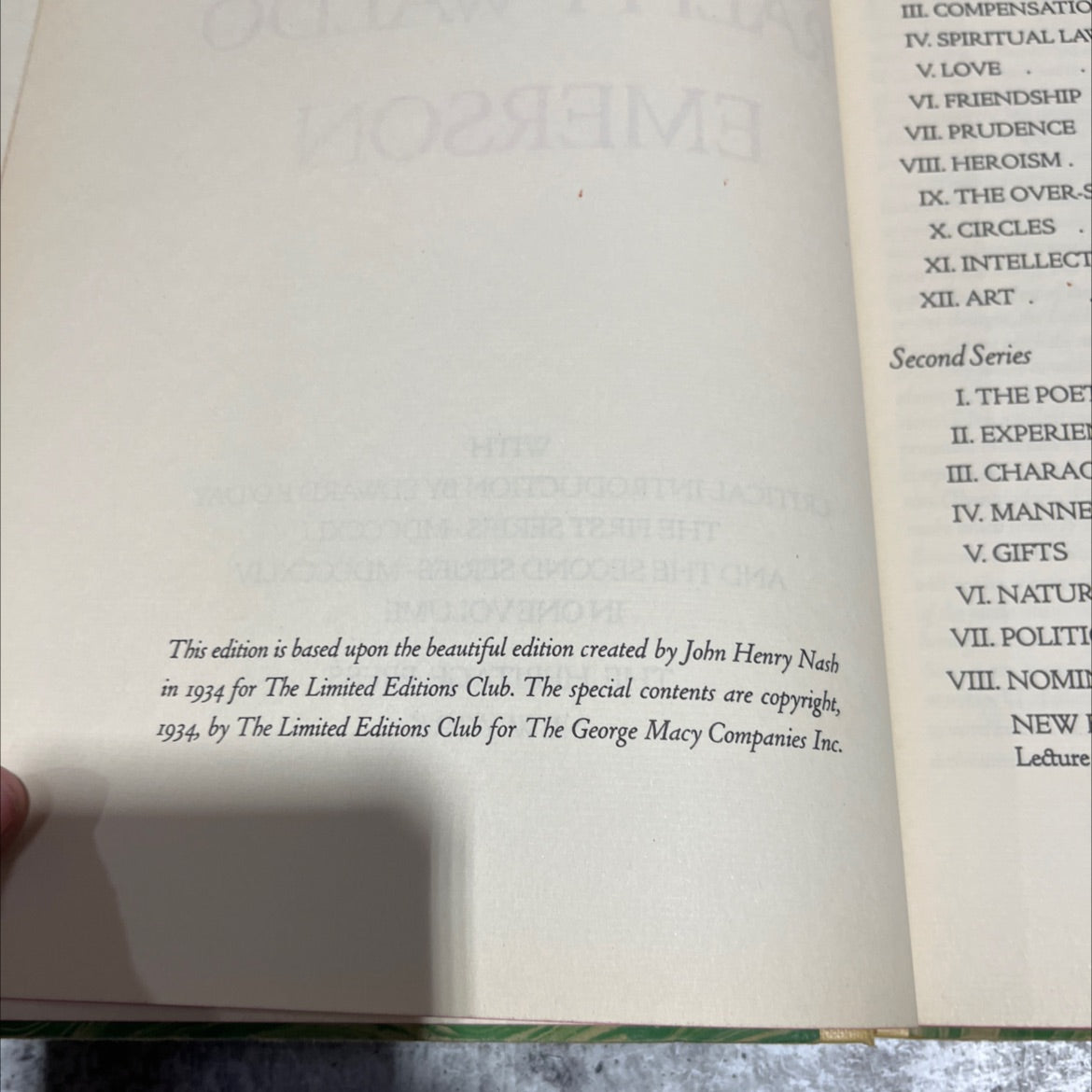 the essays of ralph waldo emerson book, by ralph waldo emerson, 1944 Hardcover image 3