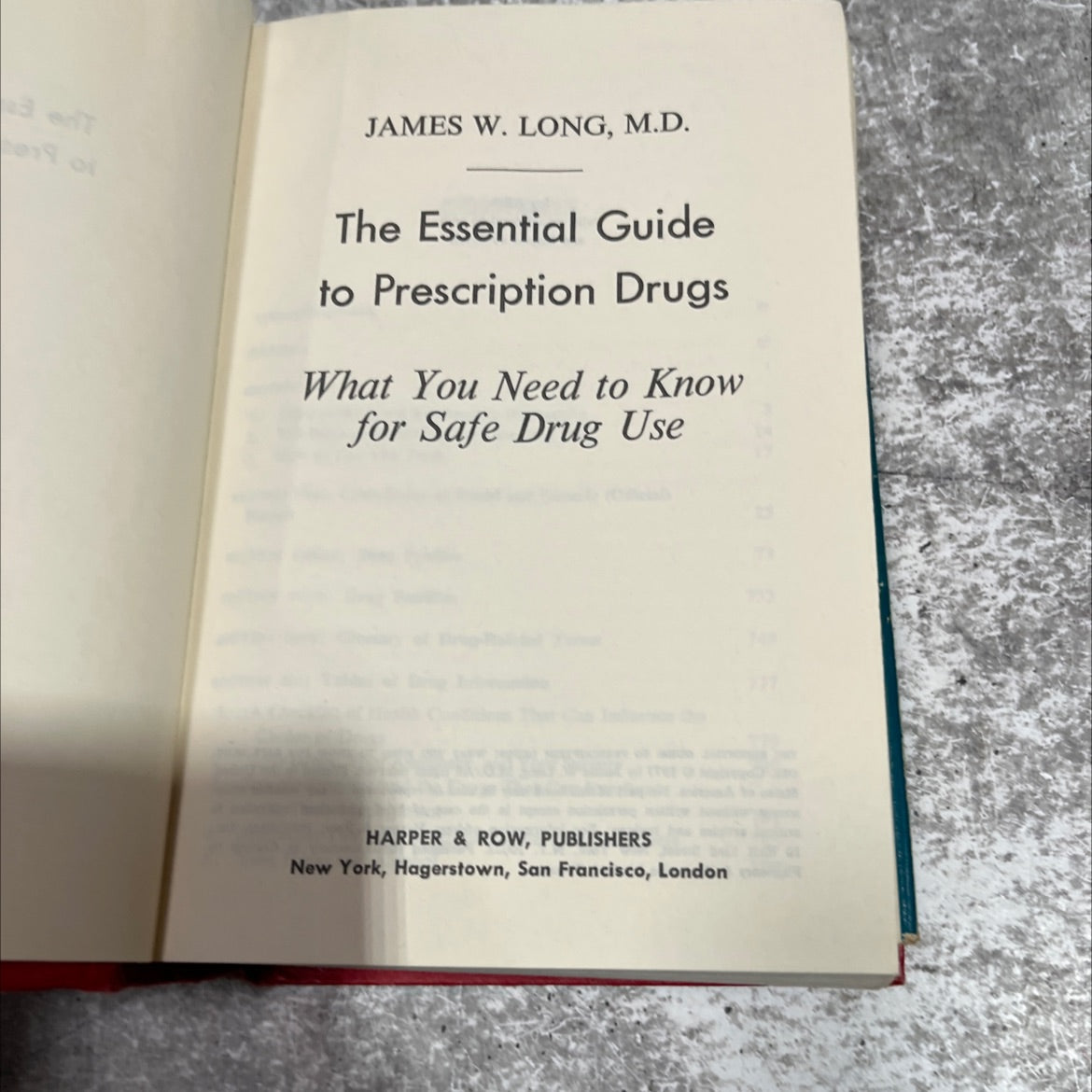 the essential guide to prescription drugs what you need to know for safe drug use book, by james w. long, m.d., 1977 image 2