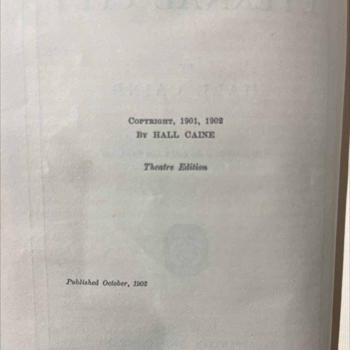 the eternal city book, by hall caine, 1902 Hardcover image 3