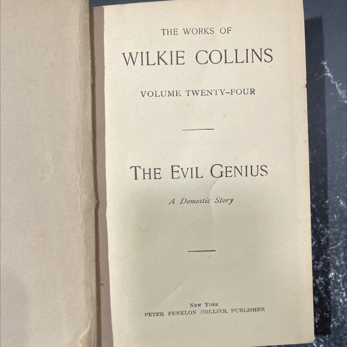 the evil genius a domestic story book, by wilkie collins, 1970 Hardcover image 2