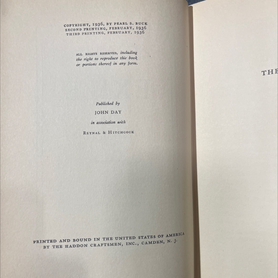 the exile book, by Pearl S. Buck, 1936 Hardcover image 3