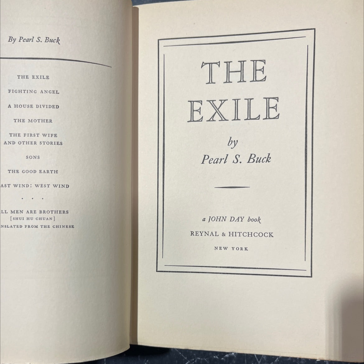 the exile book, by Pearl S. Buck, 1936 Hardcover image 2