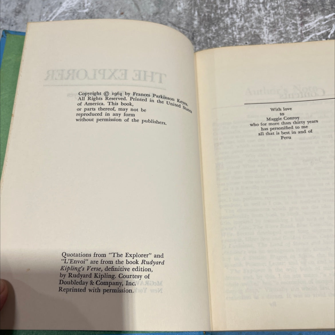 the explorer book, by Frances Parkinson Keyes, 1964 Hardcover image 3