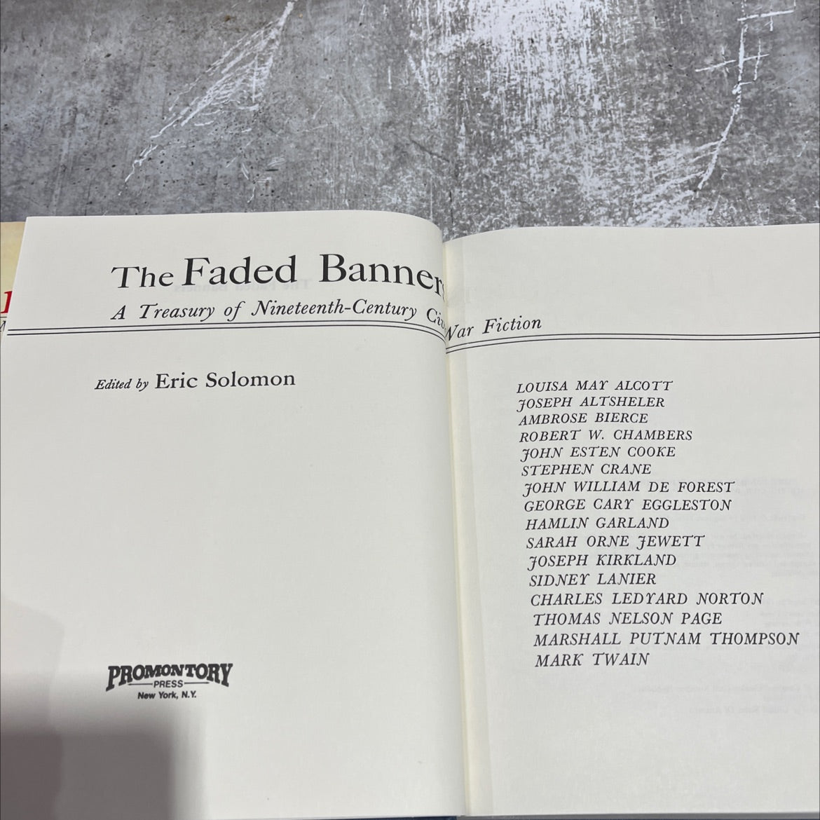 the faded banner a treasury of nineteenth-century civil war fiction book, by eric solomon, 1986 Hardcover image 2