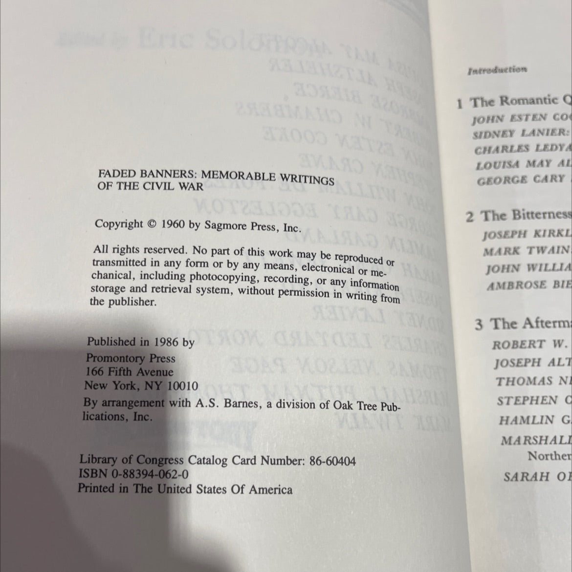 the faded banner a treasury of nineteenth-century civil war fiction book, by eric solomon, 1986 Hardcover image 3