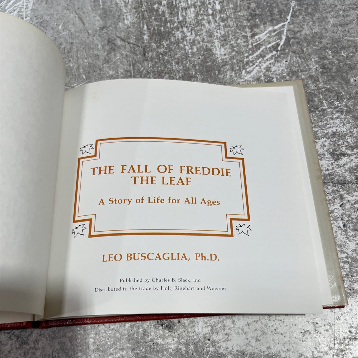 the fall of freddie the leaf a story of life for all ages book, by leo buscaglia, 1982 Hardcover image 2