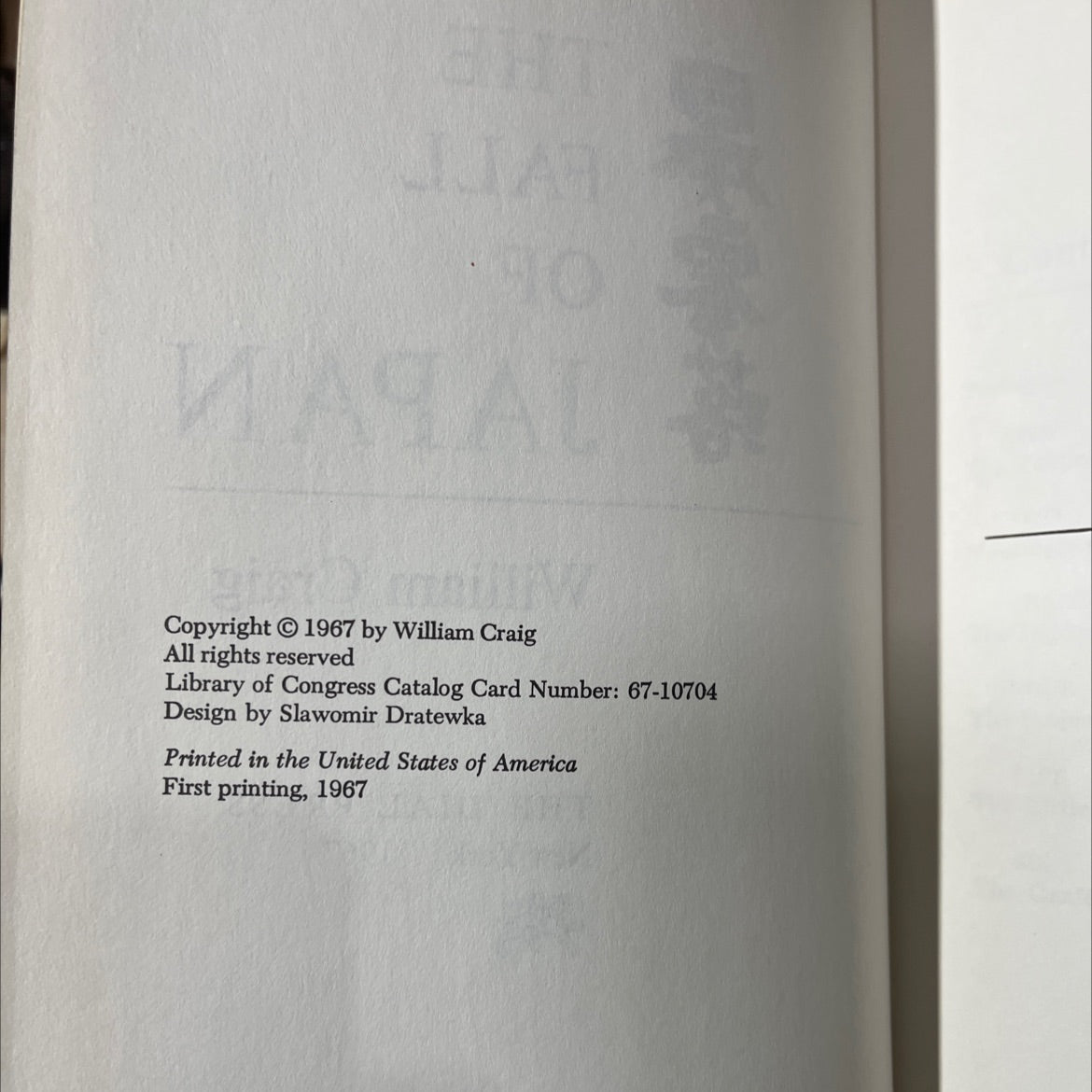 the fall of japan book, by William Craig, 1967 Hardcover image 3