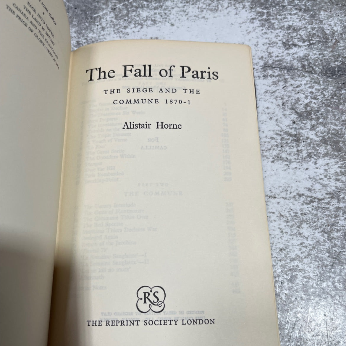 the fall of paris book, by alistair horne, 1965 Hardcover image 2