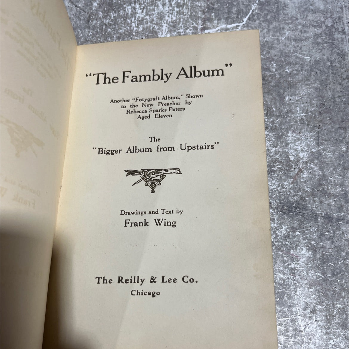 the fambly album book, by rebecca sparks peters, 1917 Hardcover image 2
