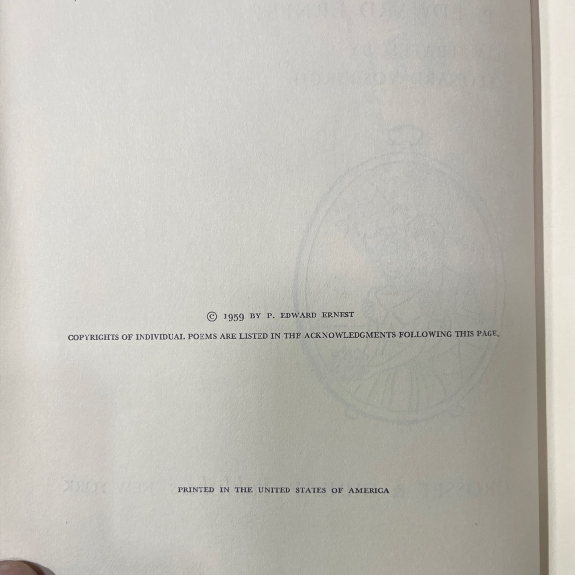 the family album of favorite poems book, by p. edward ernest, 1959 Hardcover image 3