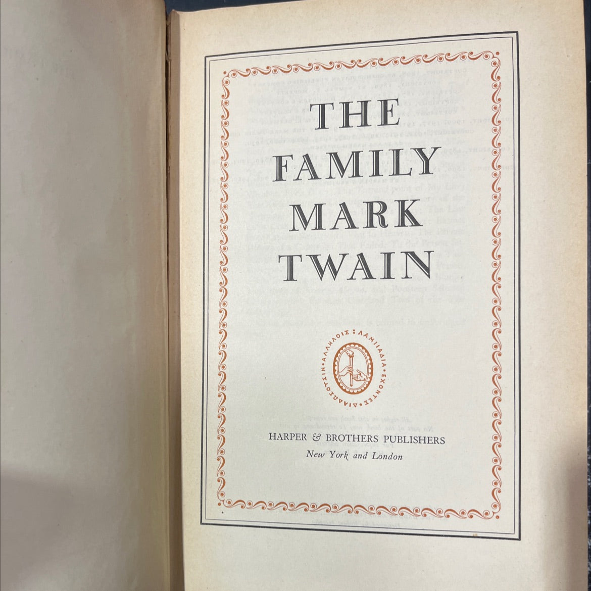 the family mark twain book, by mark twain, 1935 Hardcover image 2