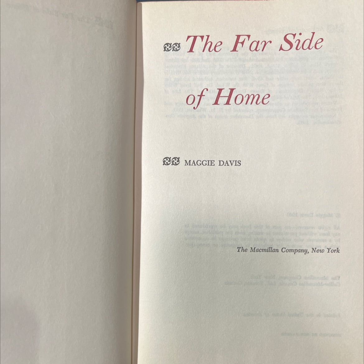 the far side of home book, by maggie davis, 1963 Hardcover image 2