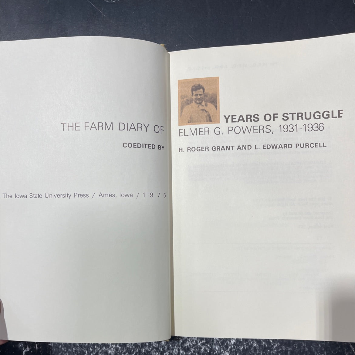the farm diary of coedited by years of struggle book, by elmer g. powers, 1976 Hardcover image 2