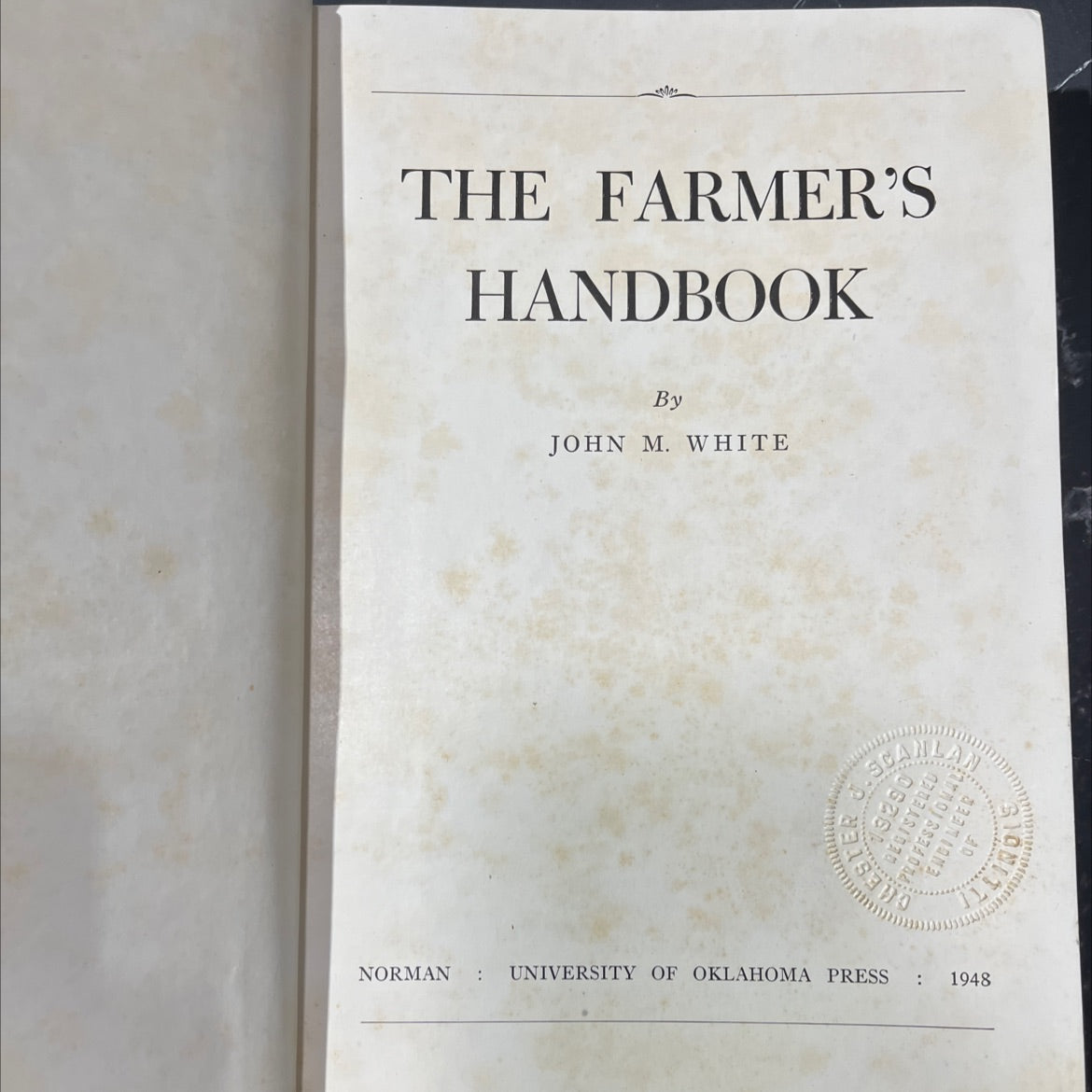 the farmer's handbook book, by john m. white, 1948 Hardcover image 2