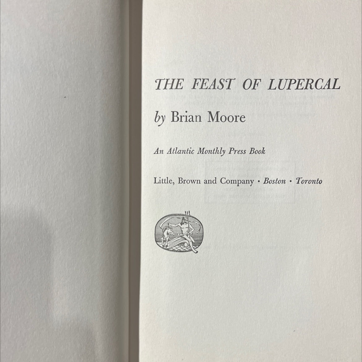 the feast of lupercal book, by brian moore, 1957 Hardcover image 2
