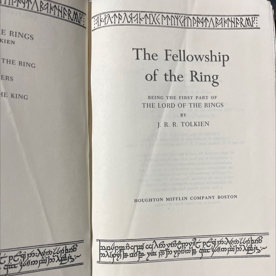 the fellowship of the ring book, by j. r. r. tolkien, 1982 Hardcover image 2