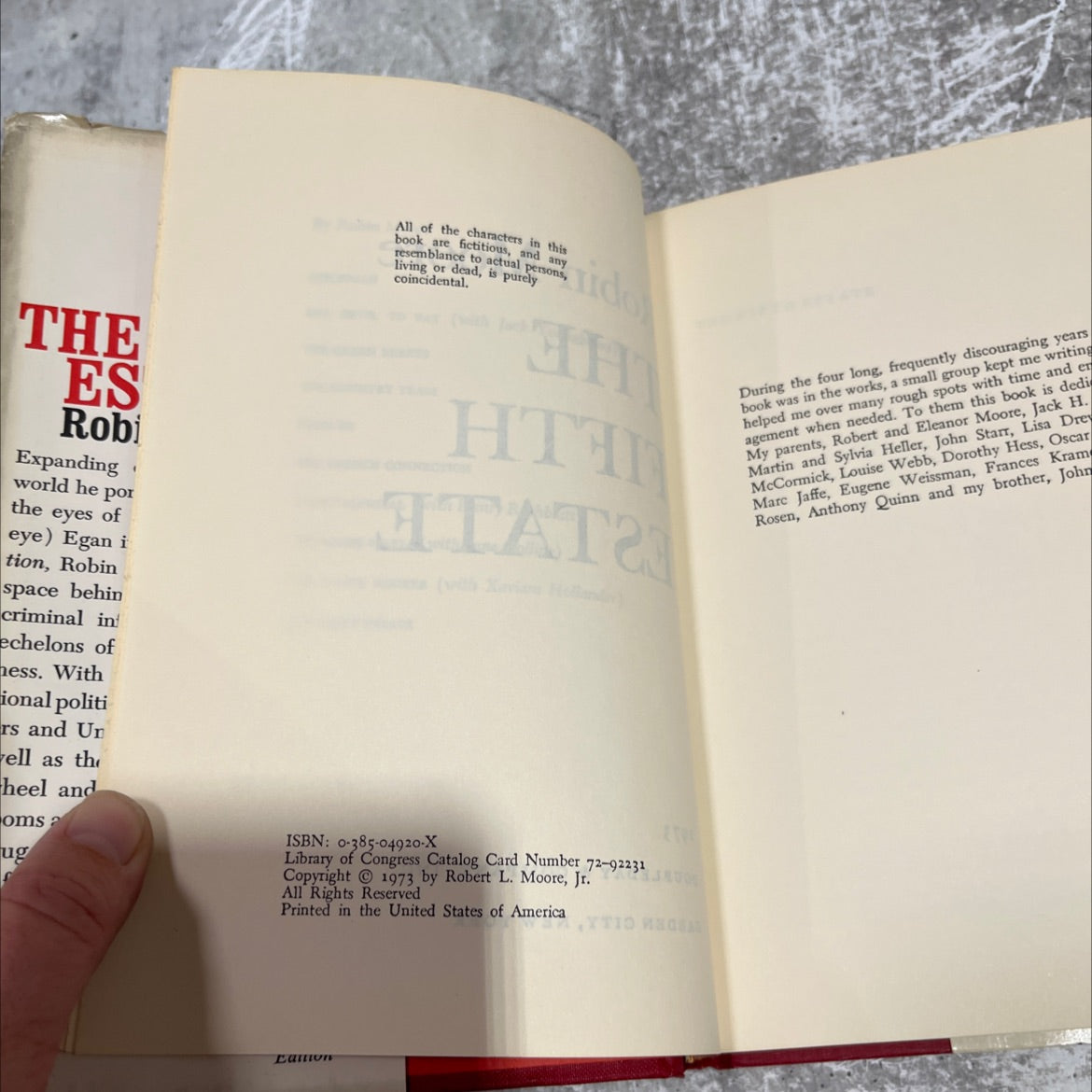 the fifth estate book, by robin moore, 1973 Hardcover image 3