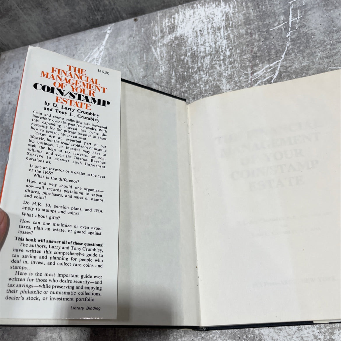 the financial management of your coin/stamp estate book, by d. larry crumbley, ph.d., cpa, nlg, ana and tony l. image 4