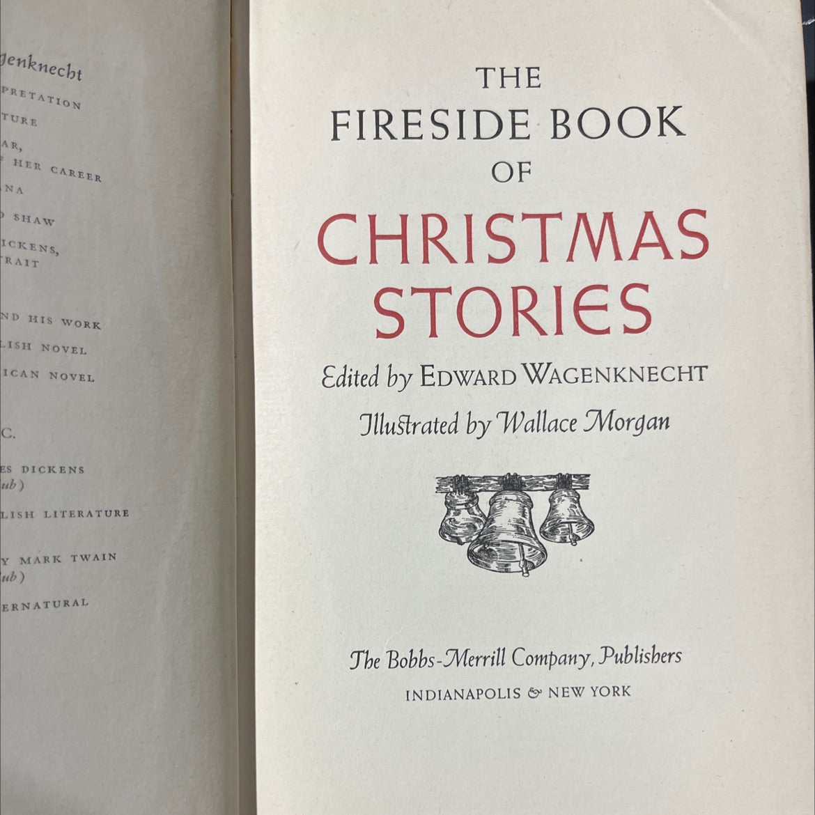 the fireside book of christmas stories book, by edward wagenknecht, 1945 Hardcover image 2
