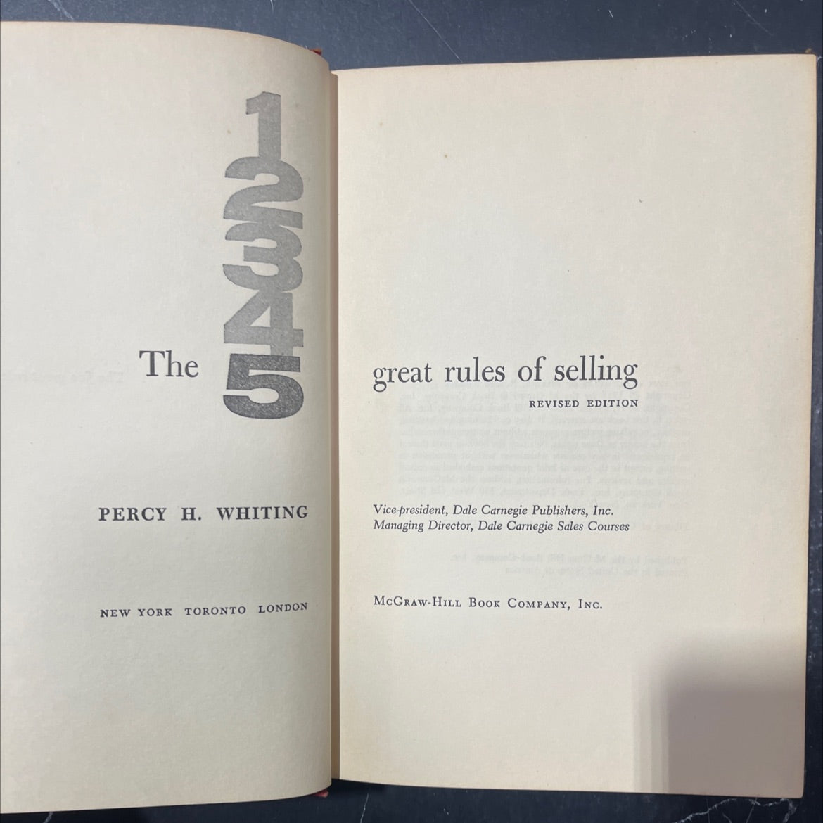 the five great rules of selling book, by percy h. whiting, 1957 Hardcover image 2