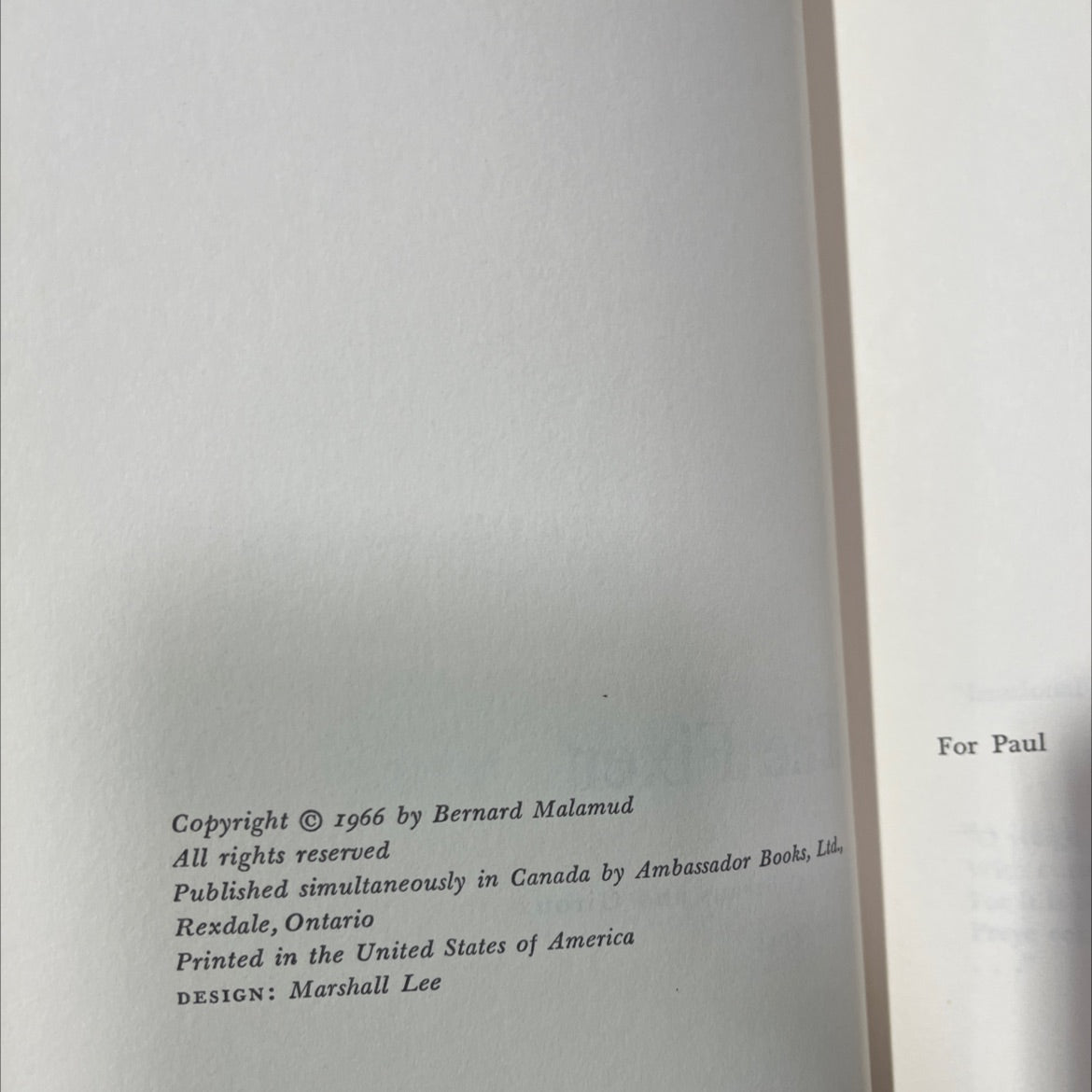 the fixer book, by Bernard Malamud, 1966 Hardcover image 3