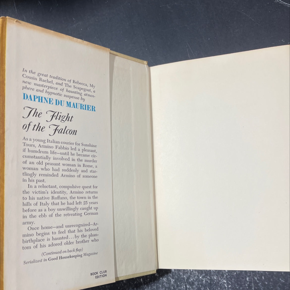 the flight of the falcon book, by daphne du maurier, 1965 Hardcover image 4