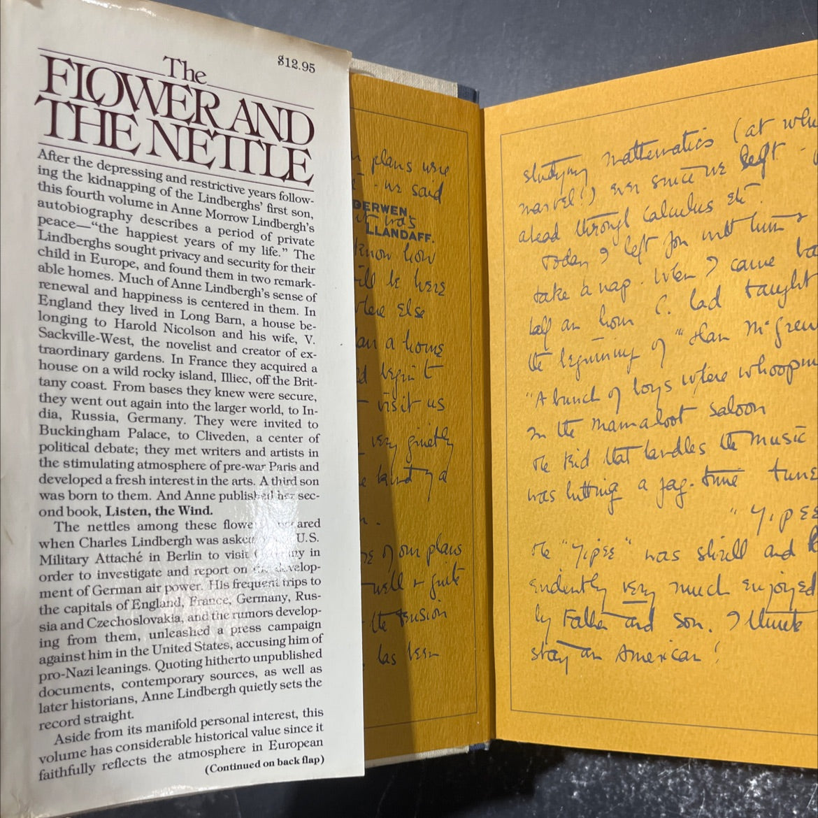 the flower and the nettle book, by anne morrow lindbergh, 1976 Hardcover image 4