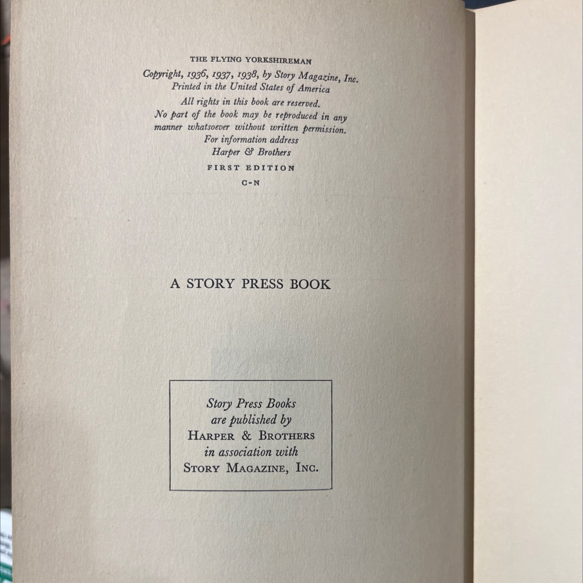 the flying yorkshireman book, by eric knight, helen hull, albert maltz, rachel maddux, i. j. kapstein, 1938 Hardcover image 3
