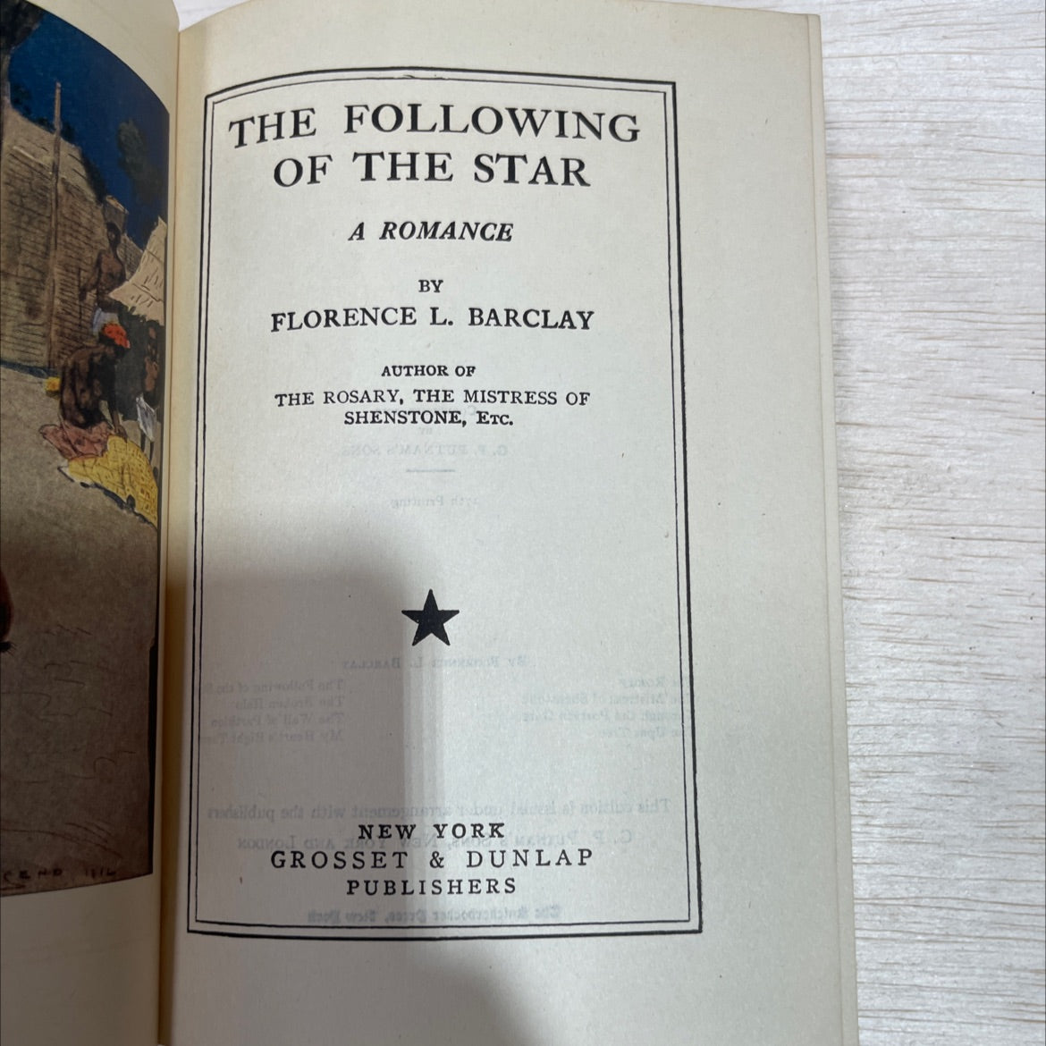 the following of the star book, by florence l. barclay, 1911 Hardcover image 2