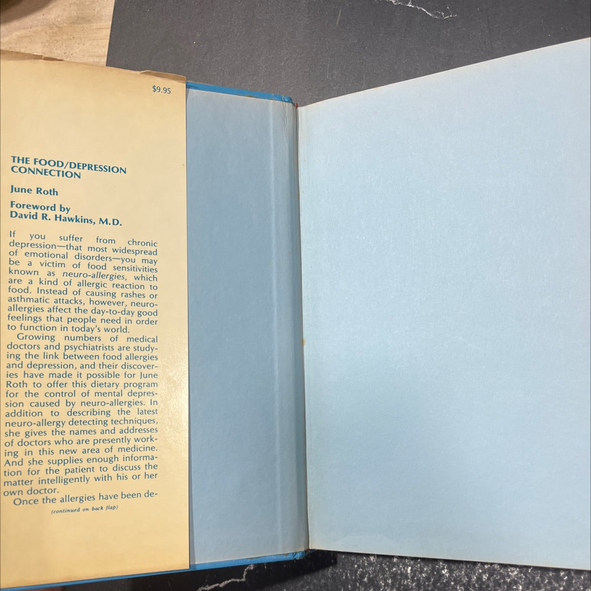 the food depression connection book, by june roth, 1978 Hardcover image 4