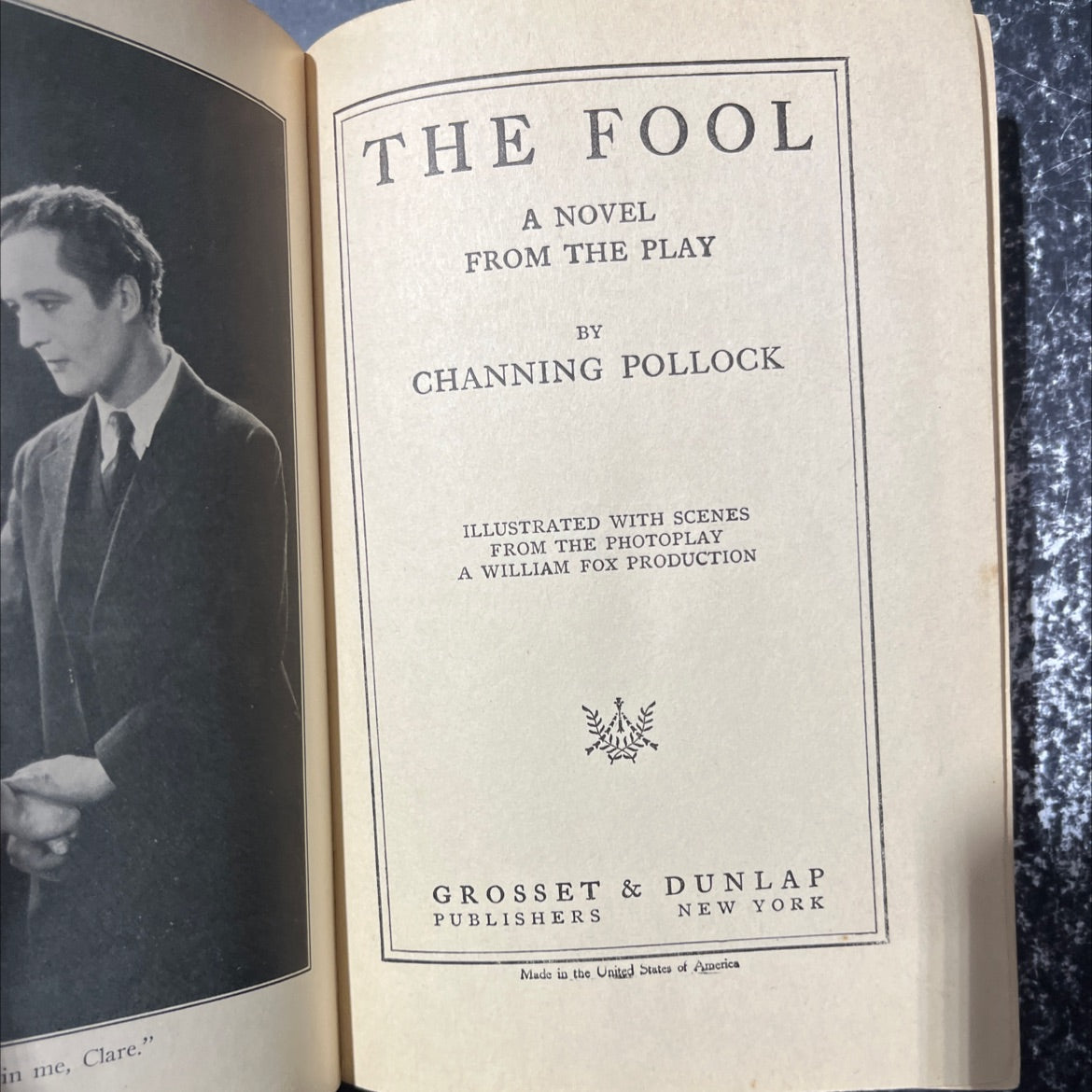 the fool a novel from the play by channing pollock book, by channing pollock, 1925 Hardcover image 2