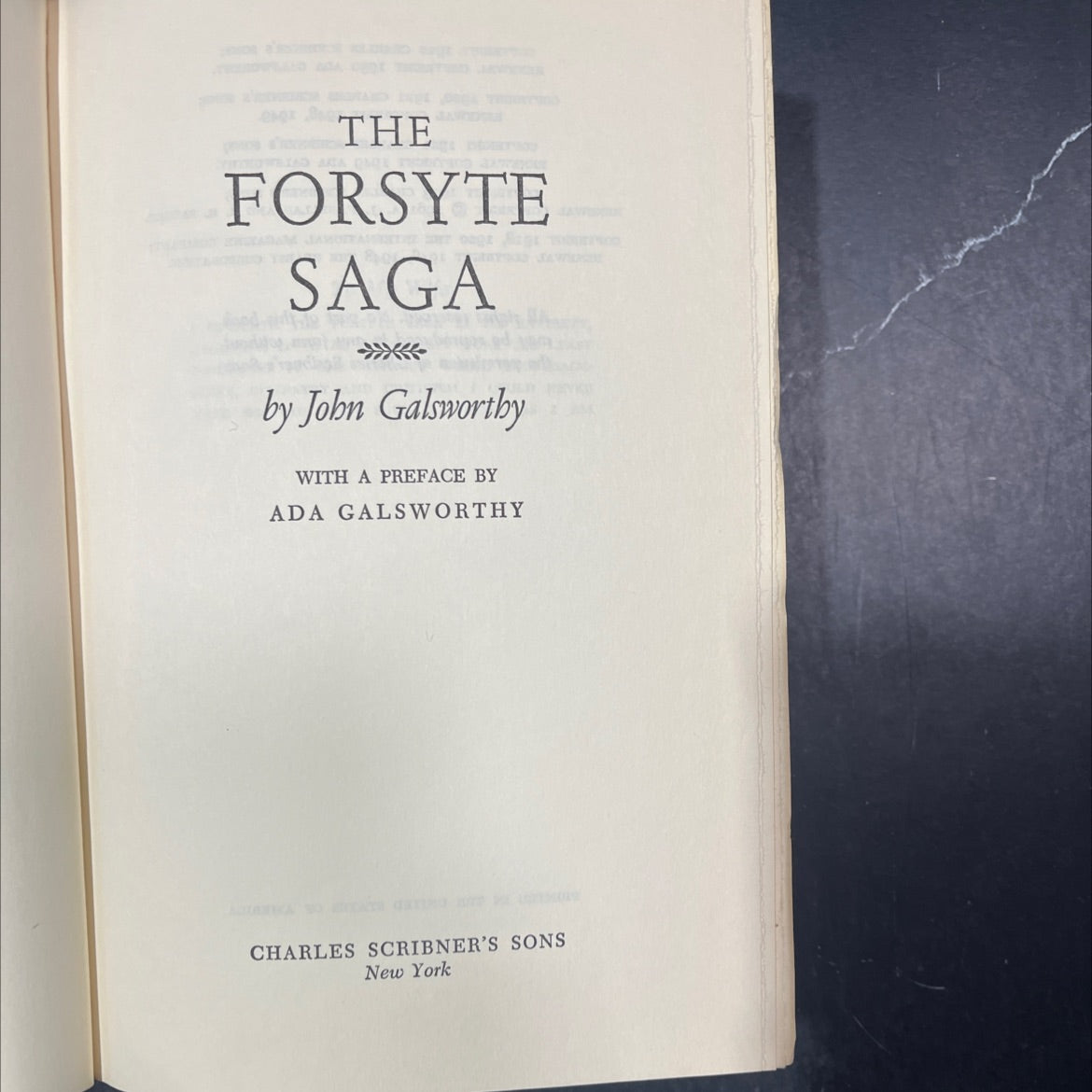 the forsyte adam jamoa saga book, by john galsworthy, 1950 Hardcover image 2