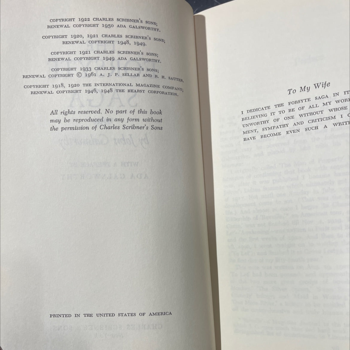 the forsyte saga book, by John Galsworthy, 1950 Hardcover image 3