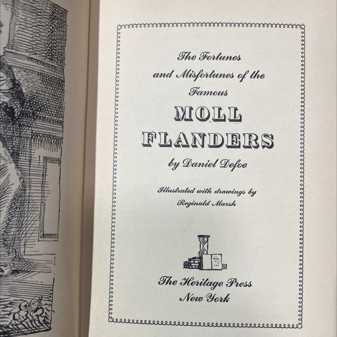 the fortunes and misfortunes of the famous moll flanders book, by daniel defoe, 1942 Hardcover image 2