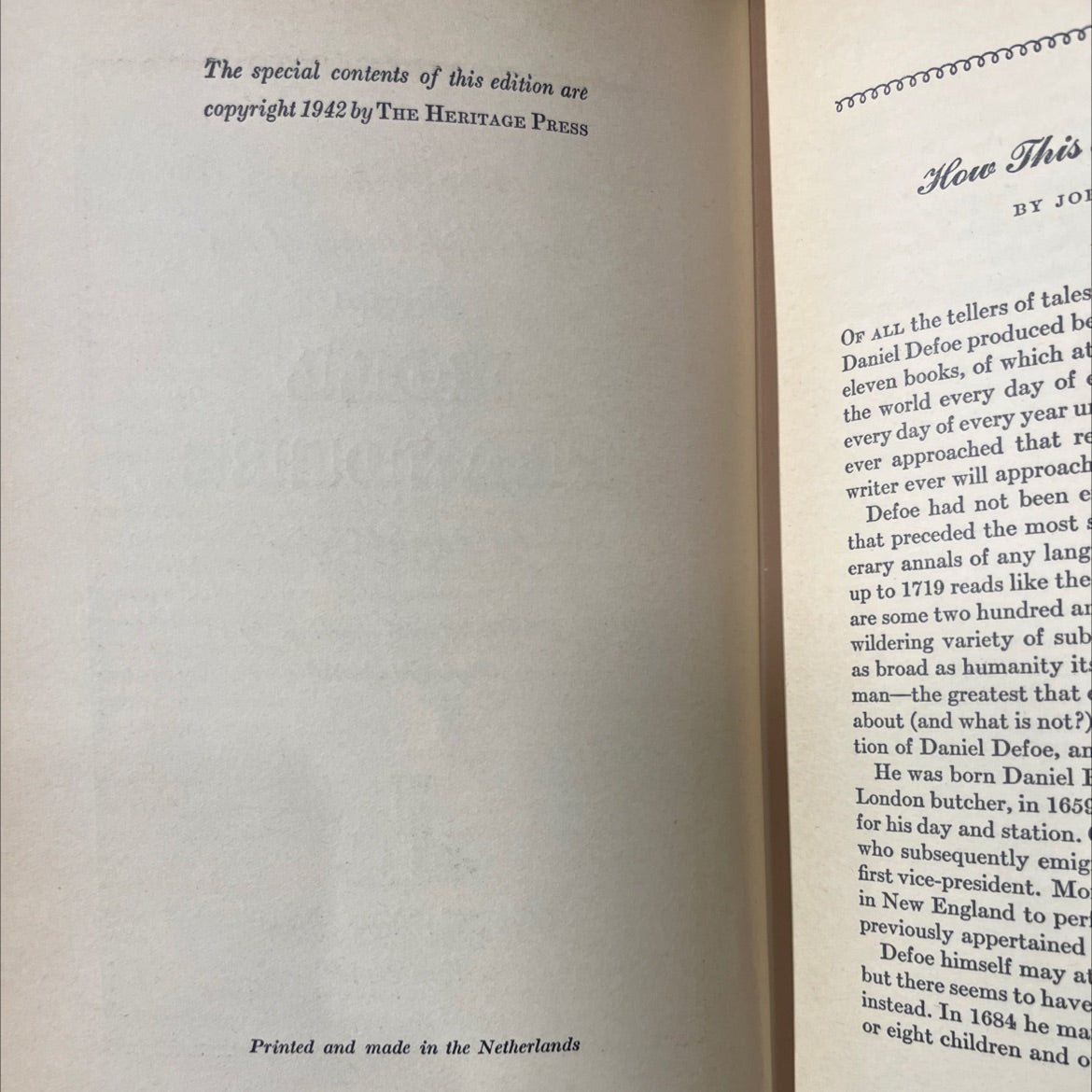 the fortunes and misfortunes of the famous moll flanders book, by daniel defoe, 1942 Hardcover image 3