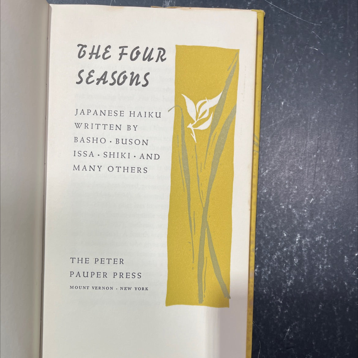 the four seasons japanese haiku book, by basho buson issa shiki and many others, 1958 Hardcover image 2
