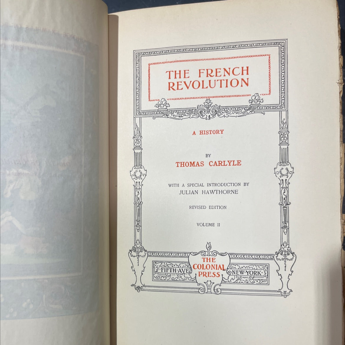 the french revolution a history book, by thomas carlyle, 1899 Hardcover image 2