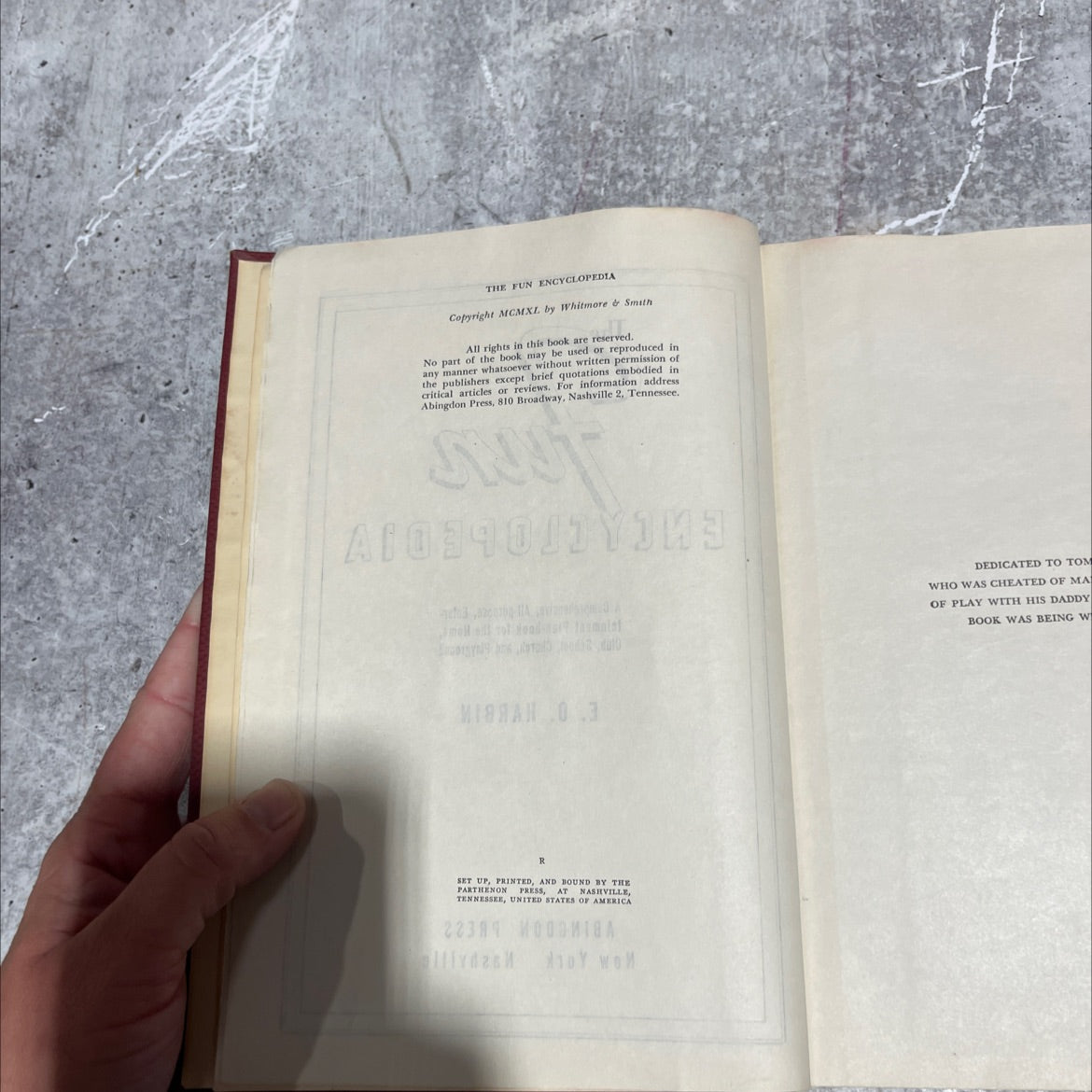the fun encyclopedia book, by e. o. harbin, 1940 Hardcover image 3